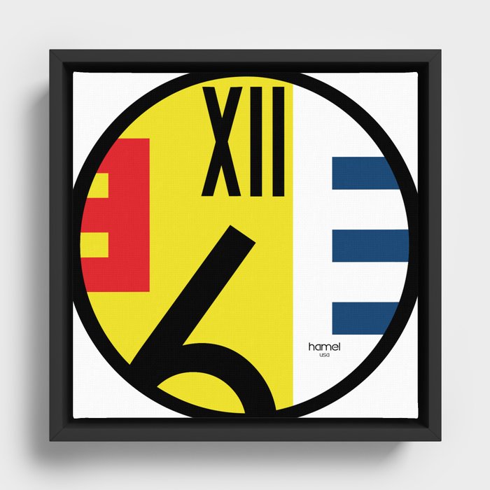 6 to 9 Watch Face Framed Canvas