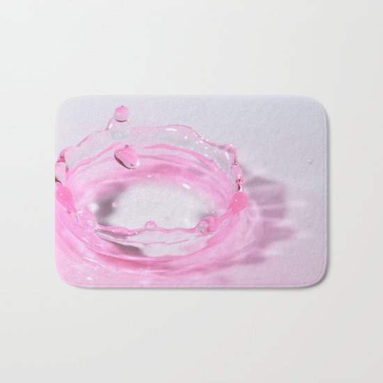 CUTE PINK WATER SPLASH Bath Mat