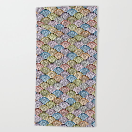 Mosaic Archs - Bright Night Beach Towel