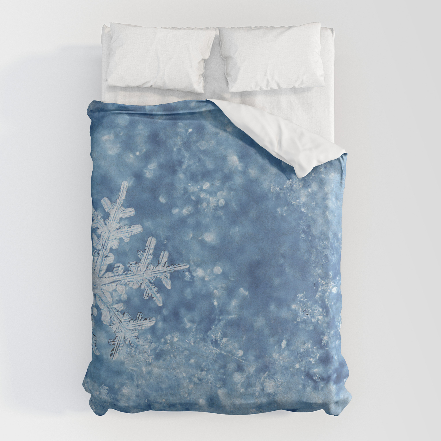 Winter Wonderland Snowflakes Duvet, Blue Snowflake Duvet Cover