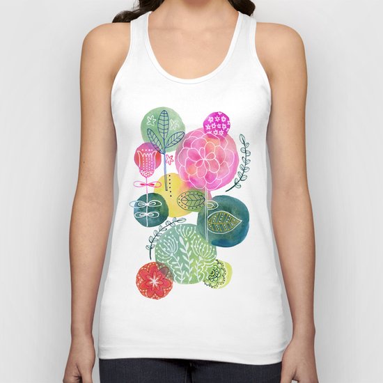 Blooming Circles Unisex Tank Top