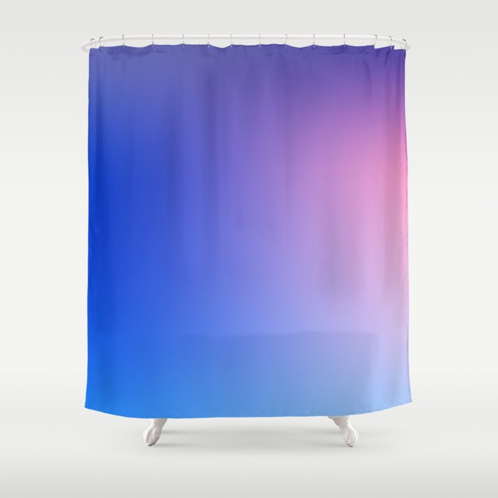23  Blue Gradient Background 220715 Minimalist Art Valourine Digital Design Shower Curtain
