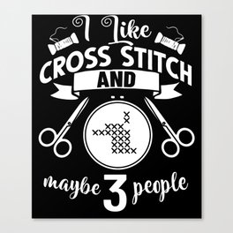 Cross Stitch Pattern Beginner Counted Needle Canvas Print
