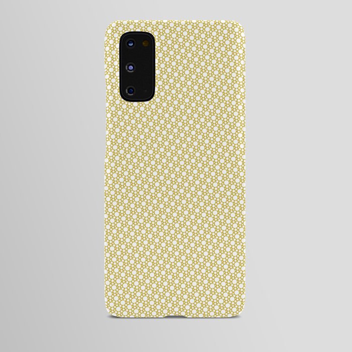 Polka Dot Pattern Vintage White Dots On Pastel Gold Retro Aesthetic Android Case