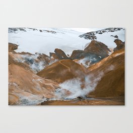 Kerlingjarfjöll smoky Mountains in Iceland Canvas Print