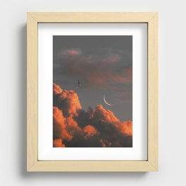 Moon chaser Recessed Framed Print