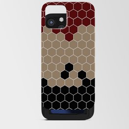 Honeycomb Red Beige Black Hive iPhone Card Case