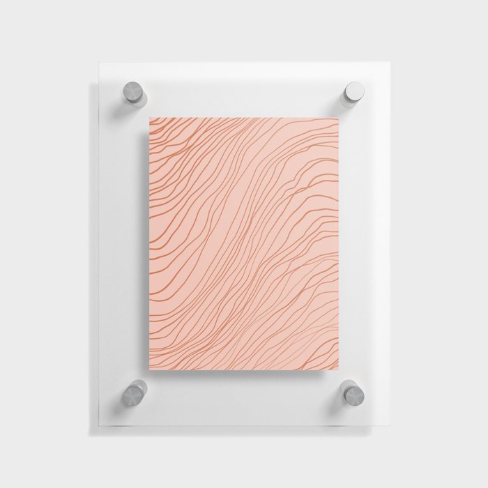 Orange Lines Floating Acrylic Print