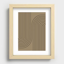 Minimal Line Curvature LXVIII Recessed Framed Print