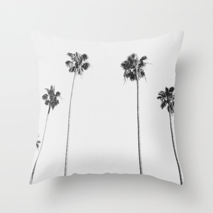 Black & White Palms Throw Pillow