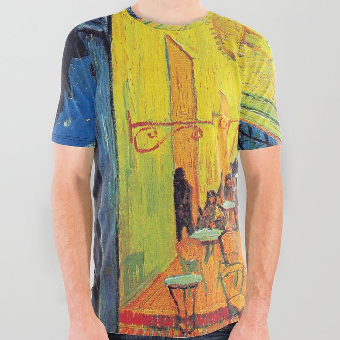 Vincent Van Gogh - Cafe Terrace at Night (new color edit) All Over Graphic Tee