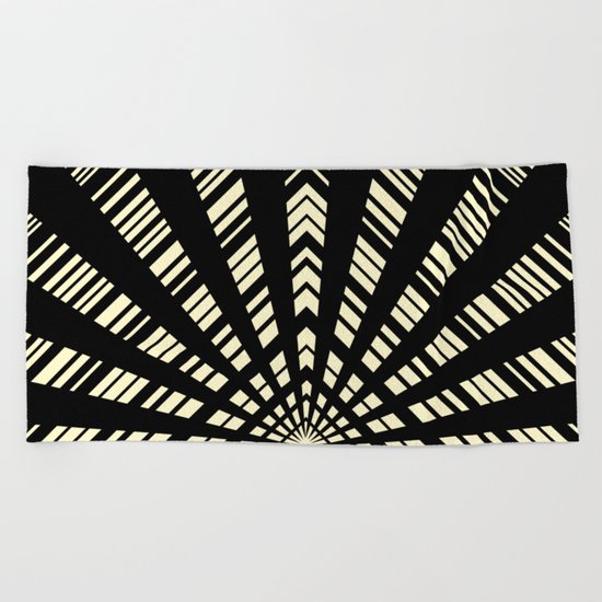 Fancy | Cream & Black Beach Towel
