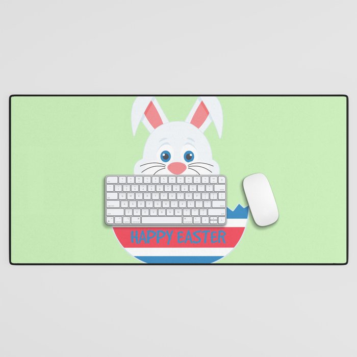 A cute easter egg bunny Desk Mat