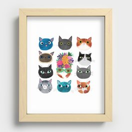 Cats, cats, cats! Recessed Framed Print