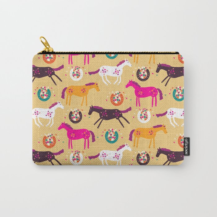 Lucky Horses Carry-All Pouch
