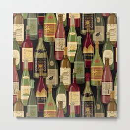 Wine Bottles Metal Print