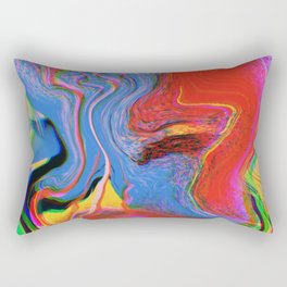 Abstract Glitch Wave Pop Halftone Art by Emmanuel Signorino Rectangular Pillow