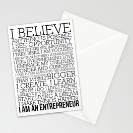 Entrepreneur Manifesto Stationery Card