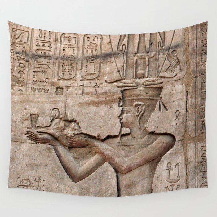 Horus and Temple of Edfu Wall Tapestry