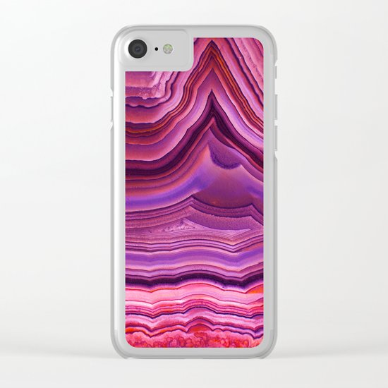 Mystic agate stone Clear iPhone Case