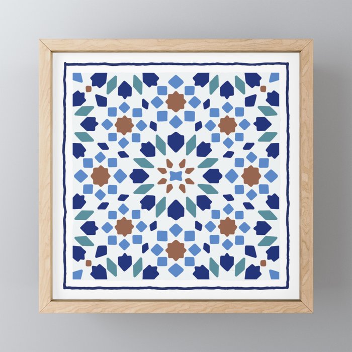 Moorish Pattern - 002 Framed Mini Art Print