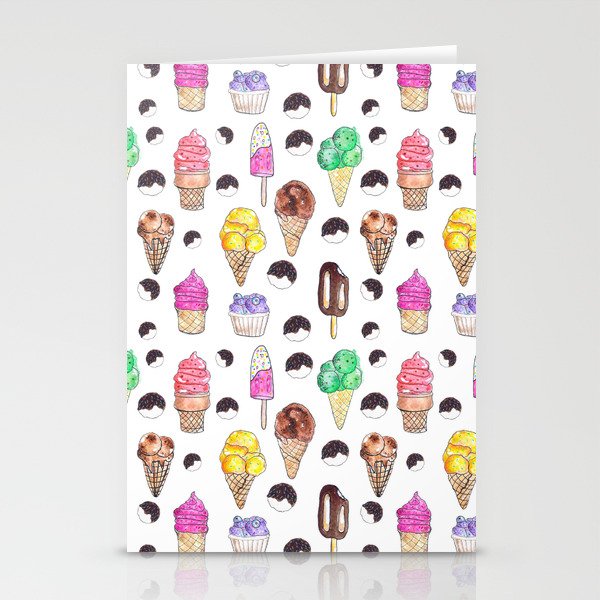 Ice cream Flavors Stationery Cards