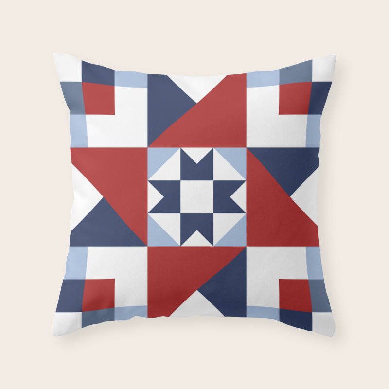 red white blue pillows