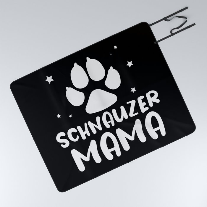 Schnauzer Mama Dog Lover Paw Picnic Blanket