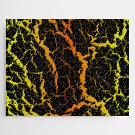 Cracked Space Lava - Yellow/Orange Jigsaw Puzzle