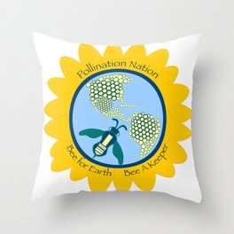 Save Bees, Bee a Keeper Throw Pillow