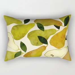mediterranean pears watercolor Rectangular Pillow
