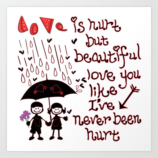 Love Rain Art Print