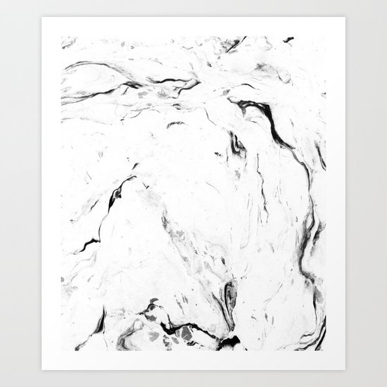 White Marble #society6 #decor #buyart Art Print
