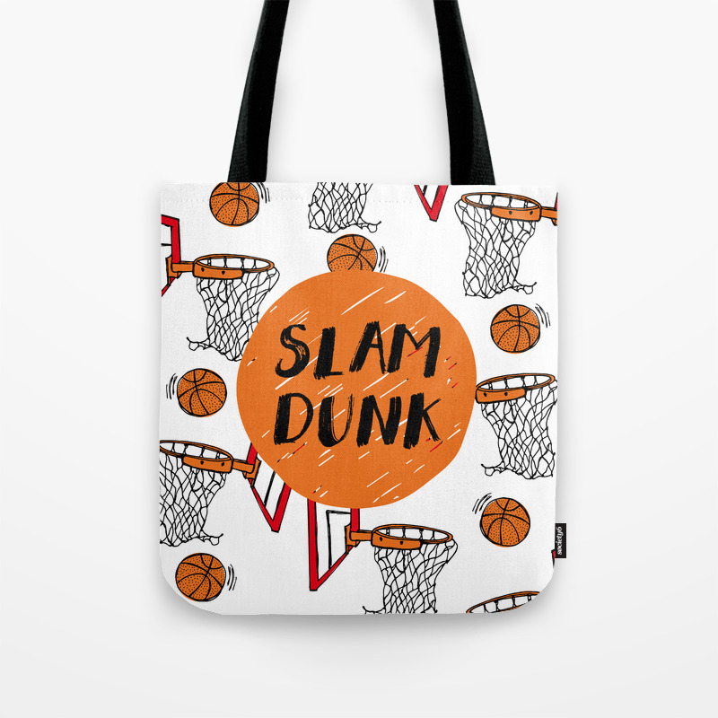 Slam Dunk Basketball Tote Bag