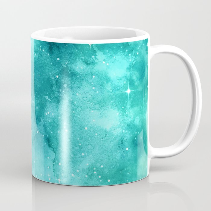 Teal Galaxy Painting Coffee Mug