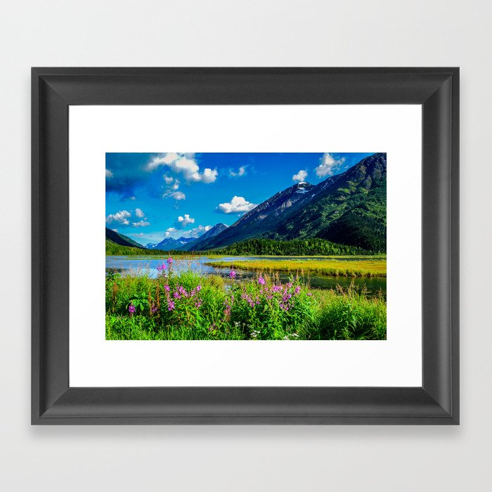 God's Country - Summer in Alaska Framed Art Print