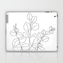 Minimalistic Eucalyptus  Line Art Laptop Skin