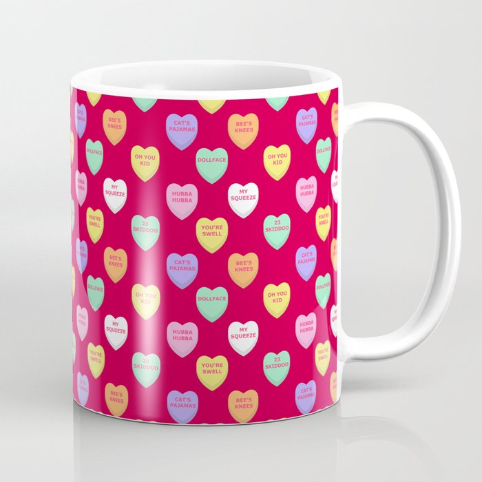 Old Fashioned Slang Valentines Conversation Heart Coffee Mug by Marie of  Roumania | Society6