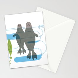 Harbor Seals Stationery Card