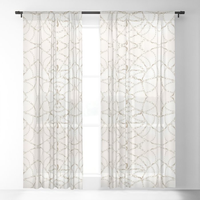 Beaded Pearls Sheer Curtain By Castlefielddesign Society6