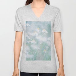 Rêver V Neck T Shirt | Minnesota, Blur, Flower, Outdoor, Dream, Bokeh, Field, Photo, Daisy, Airy 