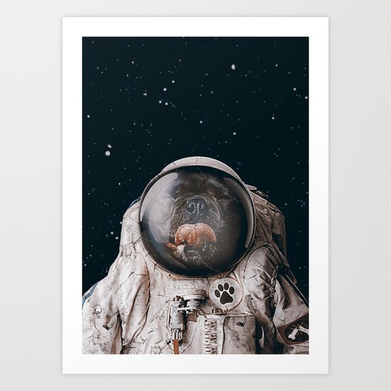 Space Dog Art Print
