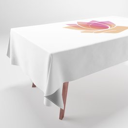 Hand holding a pink lotus flower	 Tablecloth