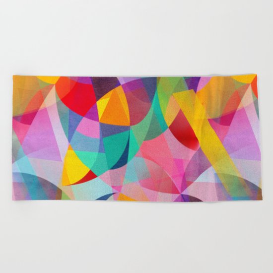 Girly Geometric Dreams Beach Towel