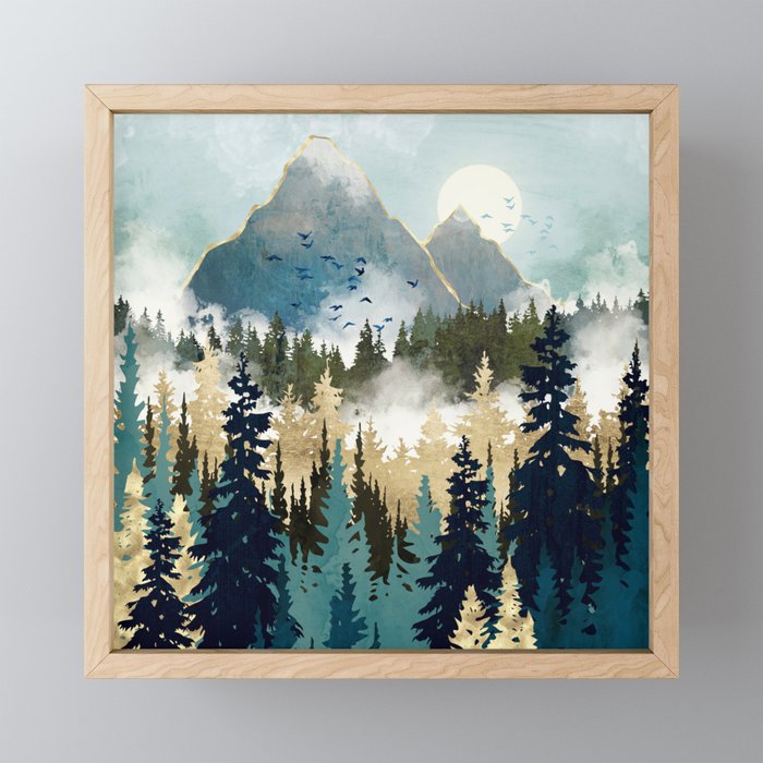 Misty Pines Framed Mini Art Print