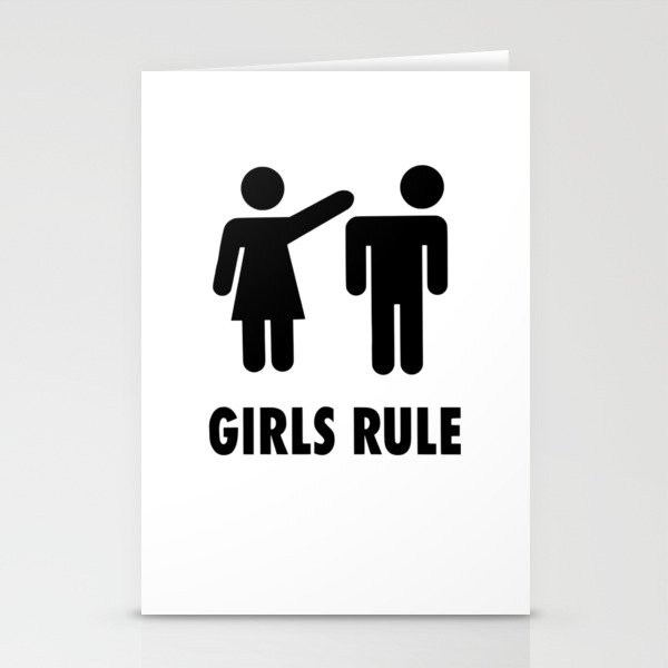 Buy Girls Rule Stationery Cards by Lucky Apparels. 