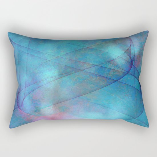 Blue tornado with fairy lights Rectangular Pillow