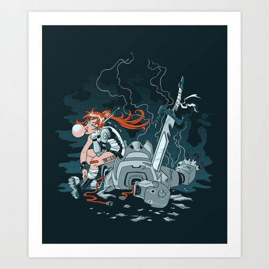 Cyberpunk Beat Down Art Print