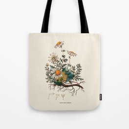 Camomile Antique Botanical Illustration Tote Bag