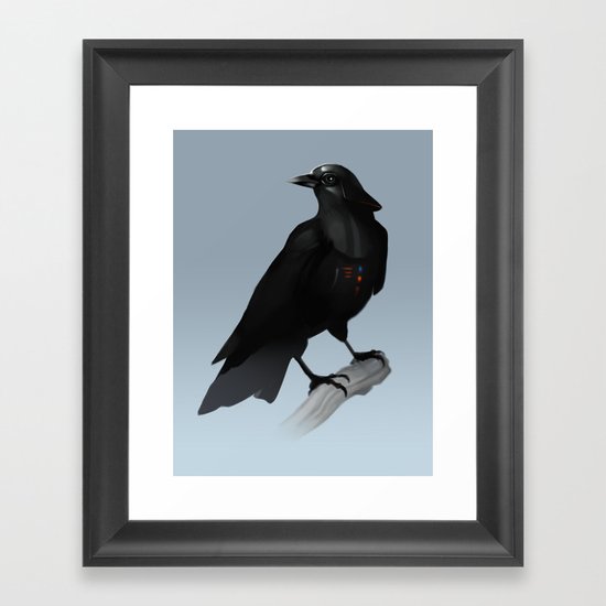 Crow Vader Framed Art Print
